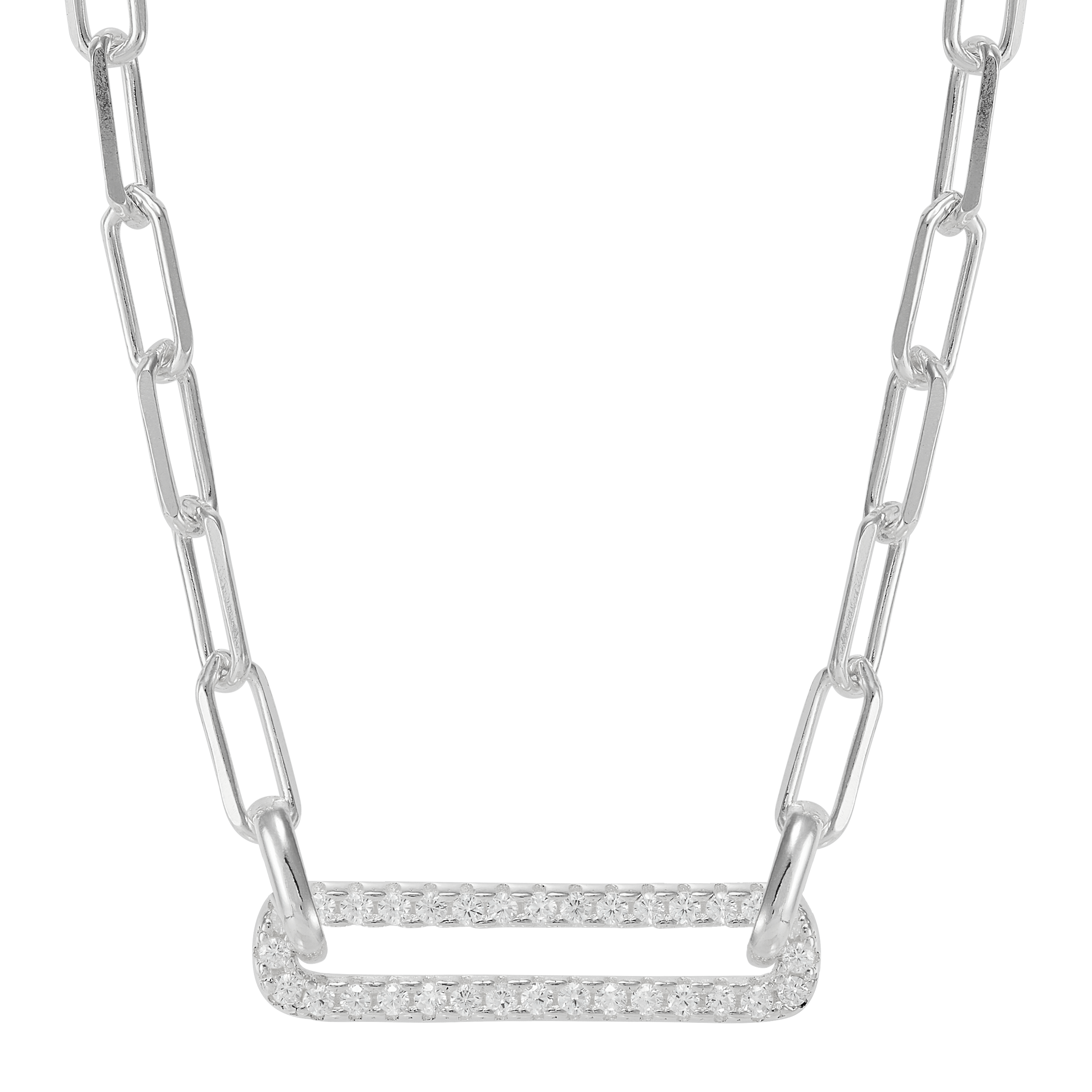 Silpada Coupled Together Cubic Zirconia Sterling Silver Necklace