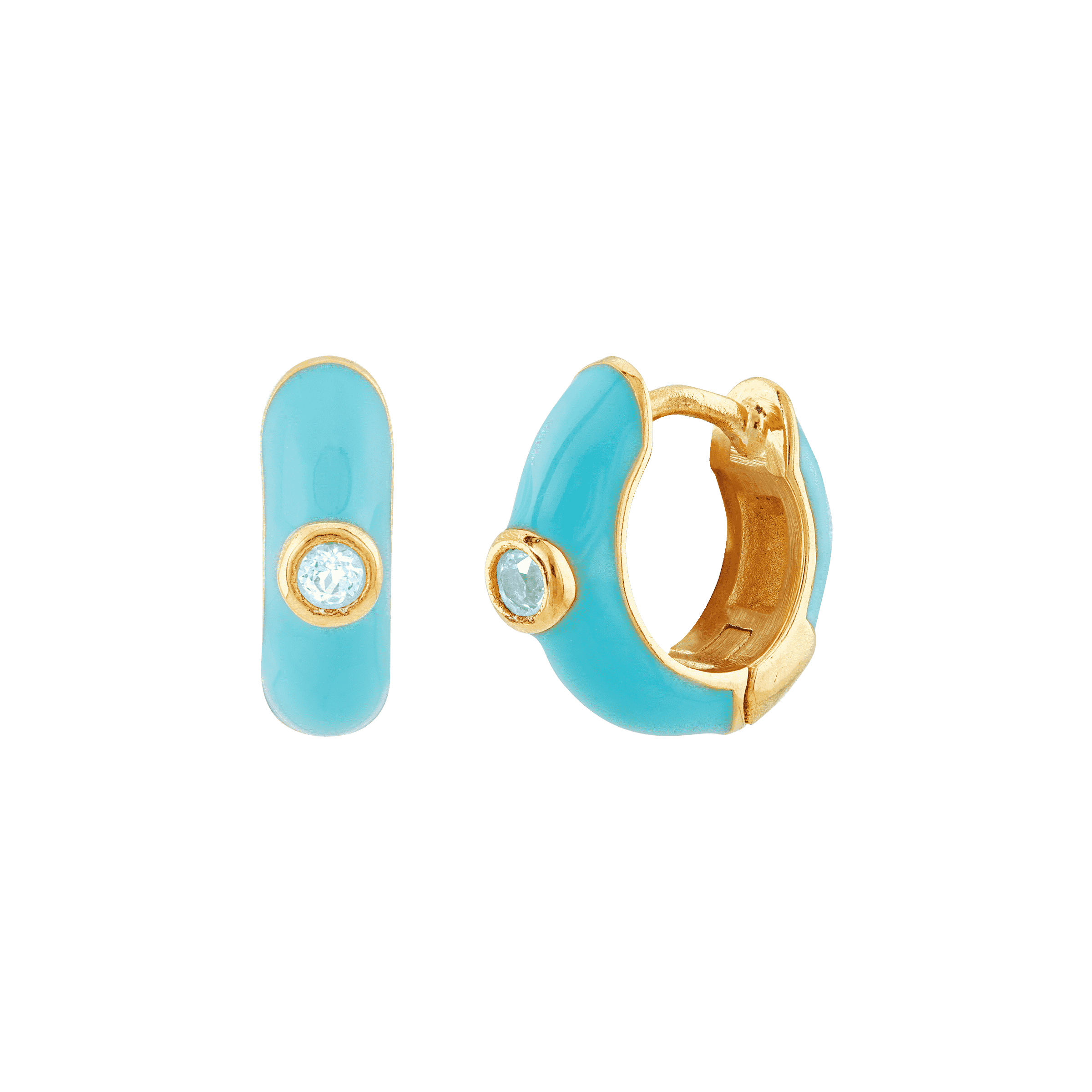 Silpada Sky Is The Limit Topaz Huggie Earrings In K Yellow Gold