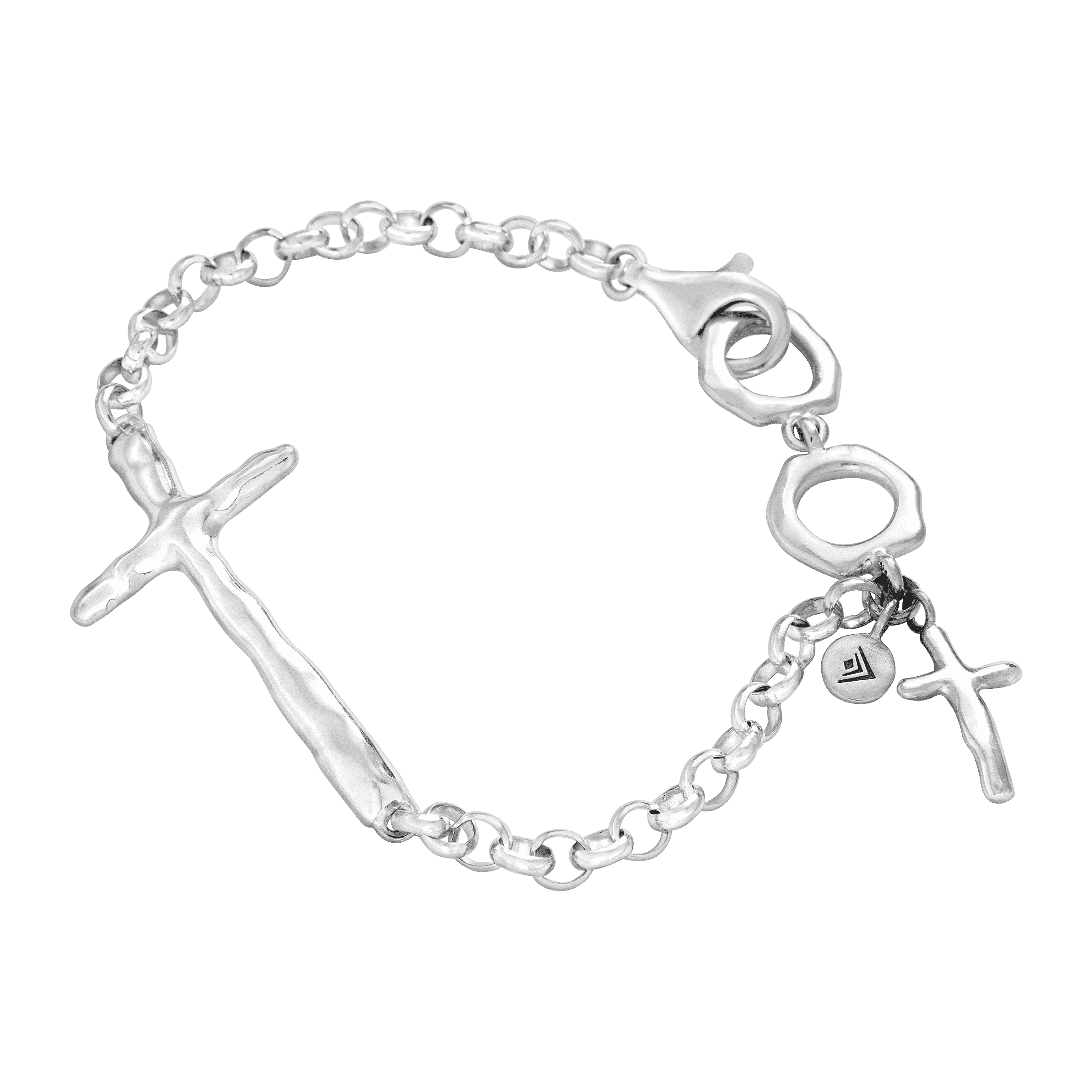 faith steel cross bracelet