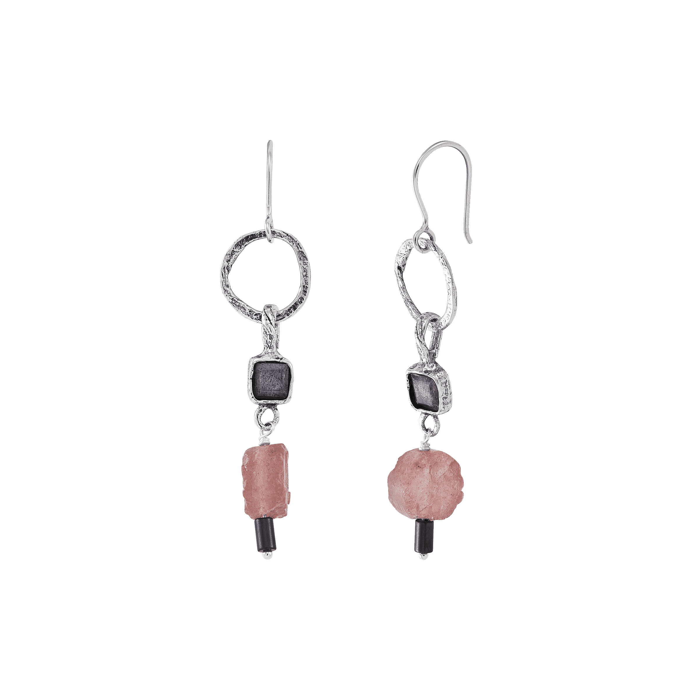 silpada rose quartz earrings