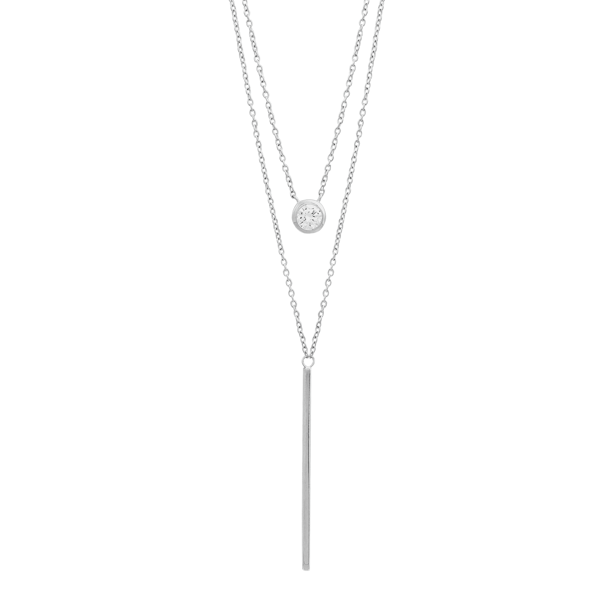 Silpada 'London Decker' Cubic Zirconia Layered Necklace in Sterling ...