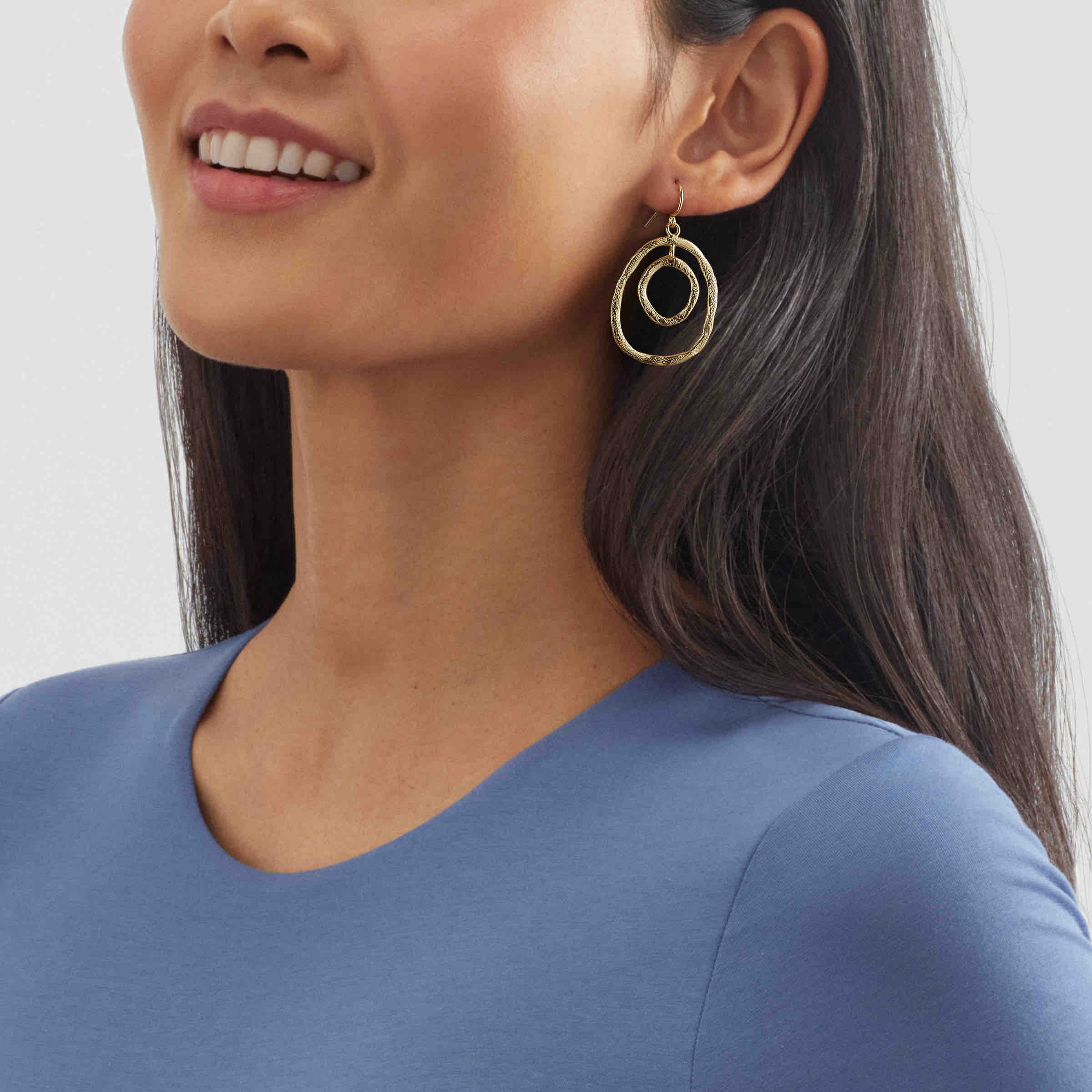 Circle Back Drop Earrings