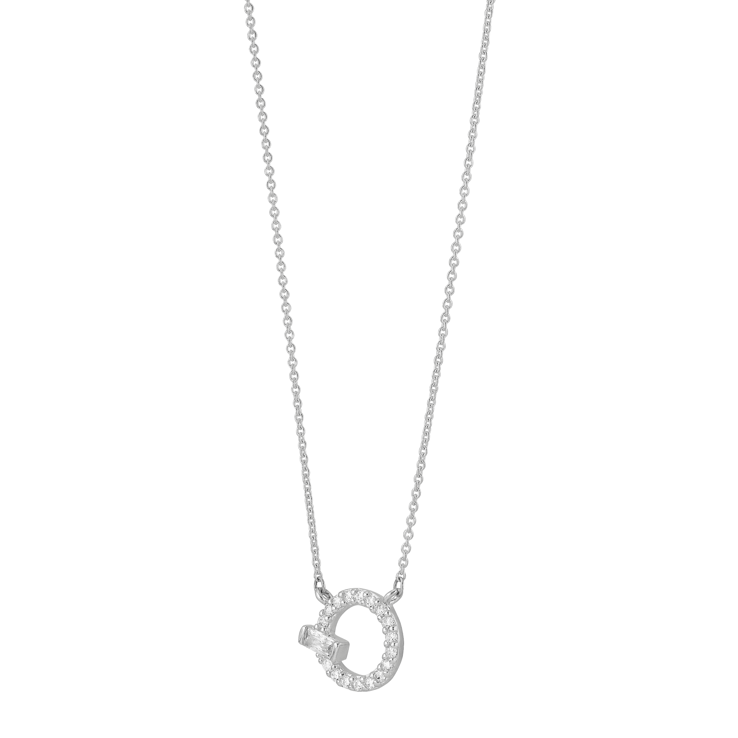 unisilver necklace with letter pendant