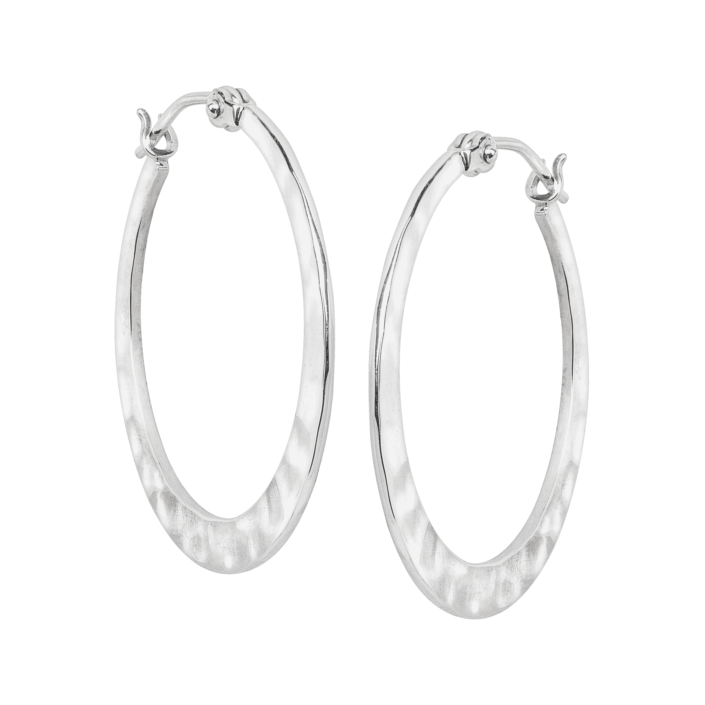 Full Circle Hoop Earrings, White