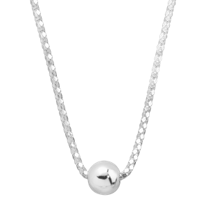 Silpada 'Atrani' Beaded Station Necklace in Sterling Silver, 12.5
