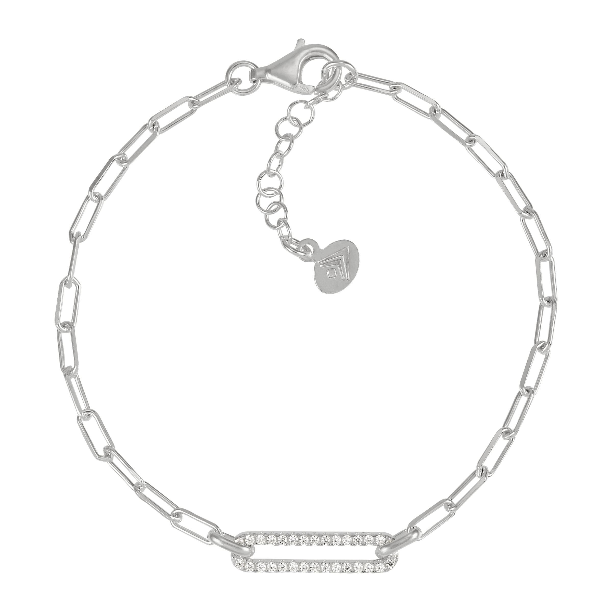 Silpada 'Coupled Together' Cubic Zirconia Sterling Silver Bracelet, 7. ...