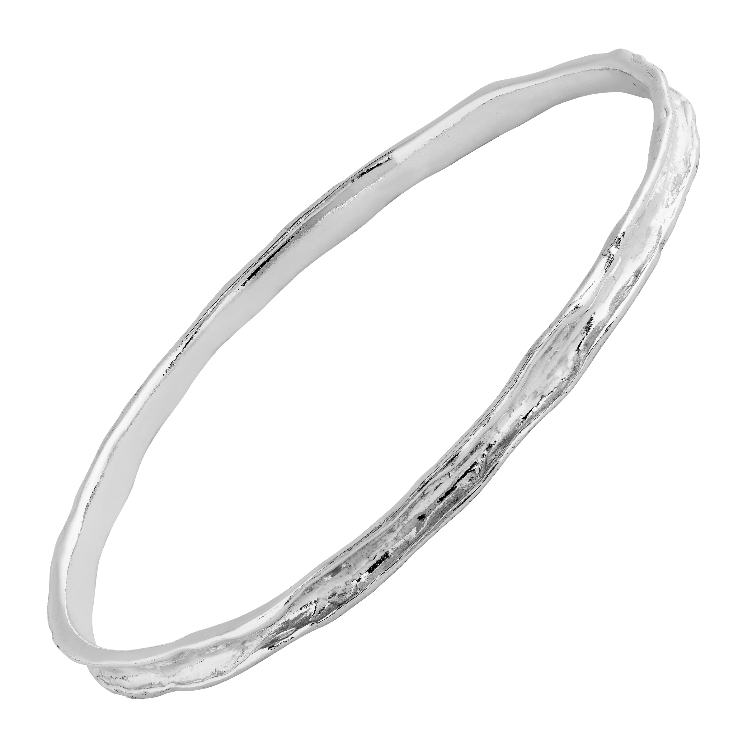 2024 Silpada Hammered Sterling Silver Bangle