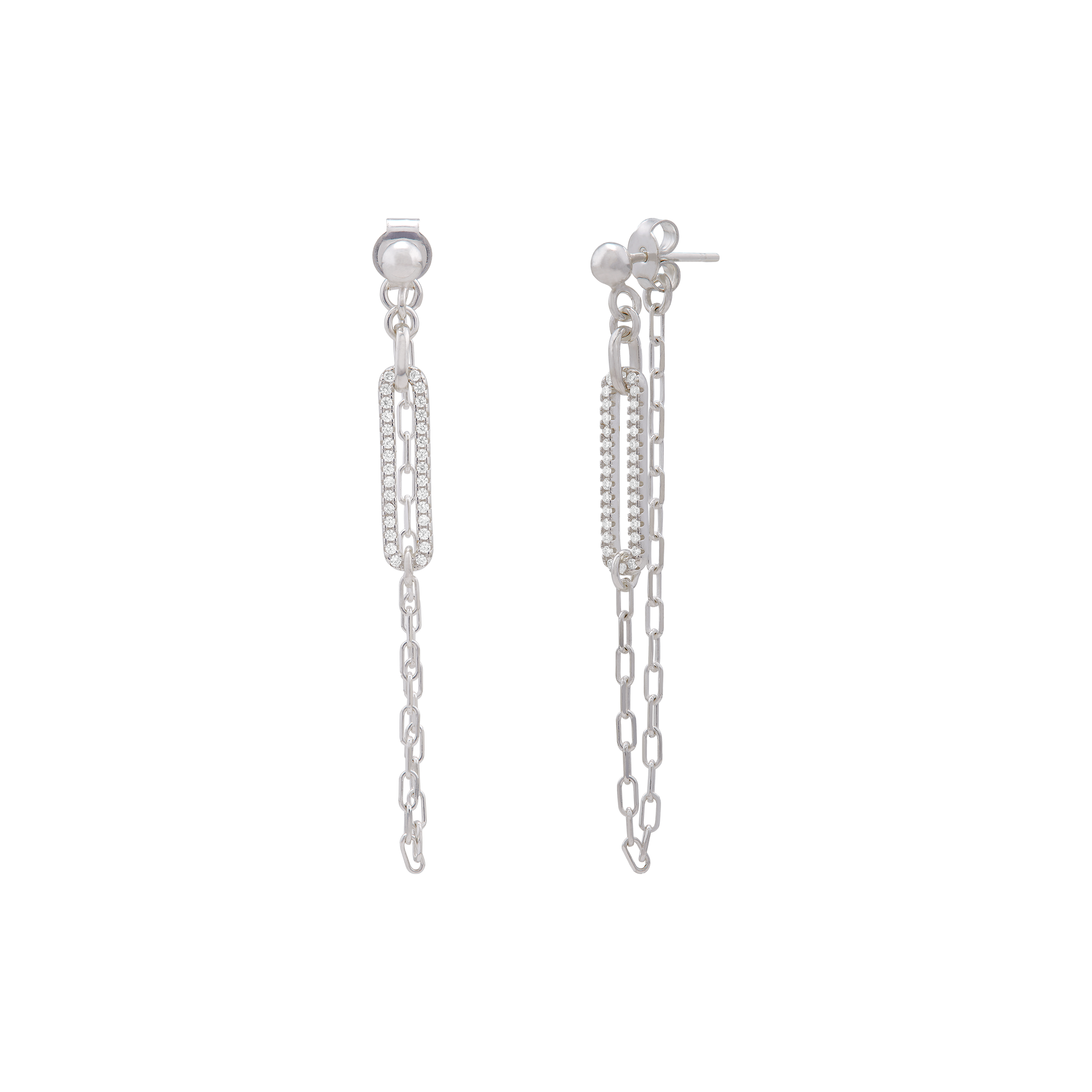 Silpada 'Coupled Together' Cubic Zirconia Sterling Silver Drop Earrings ...