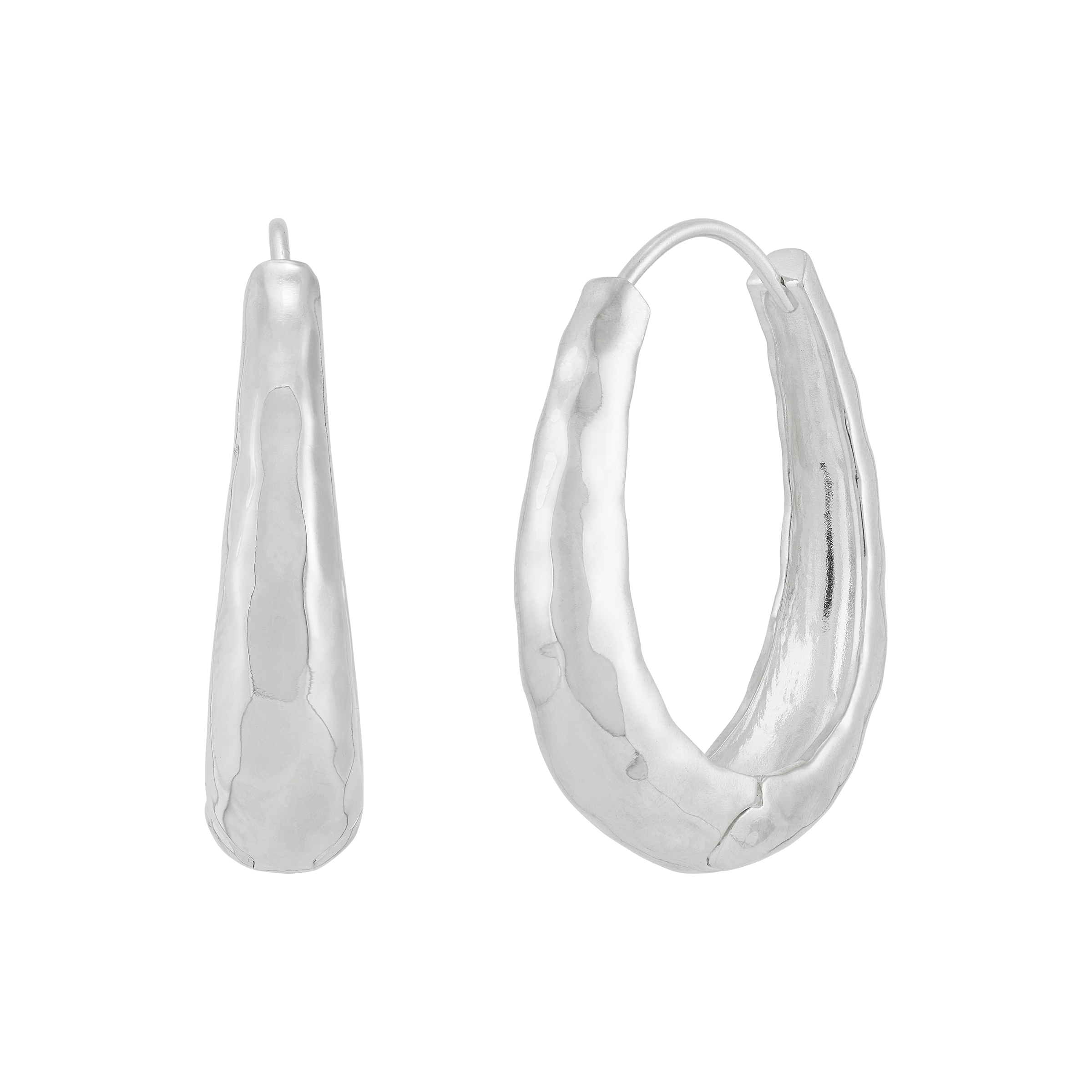 Shop Elongated Frame Hoop Earrings