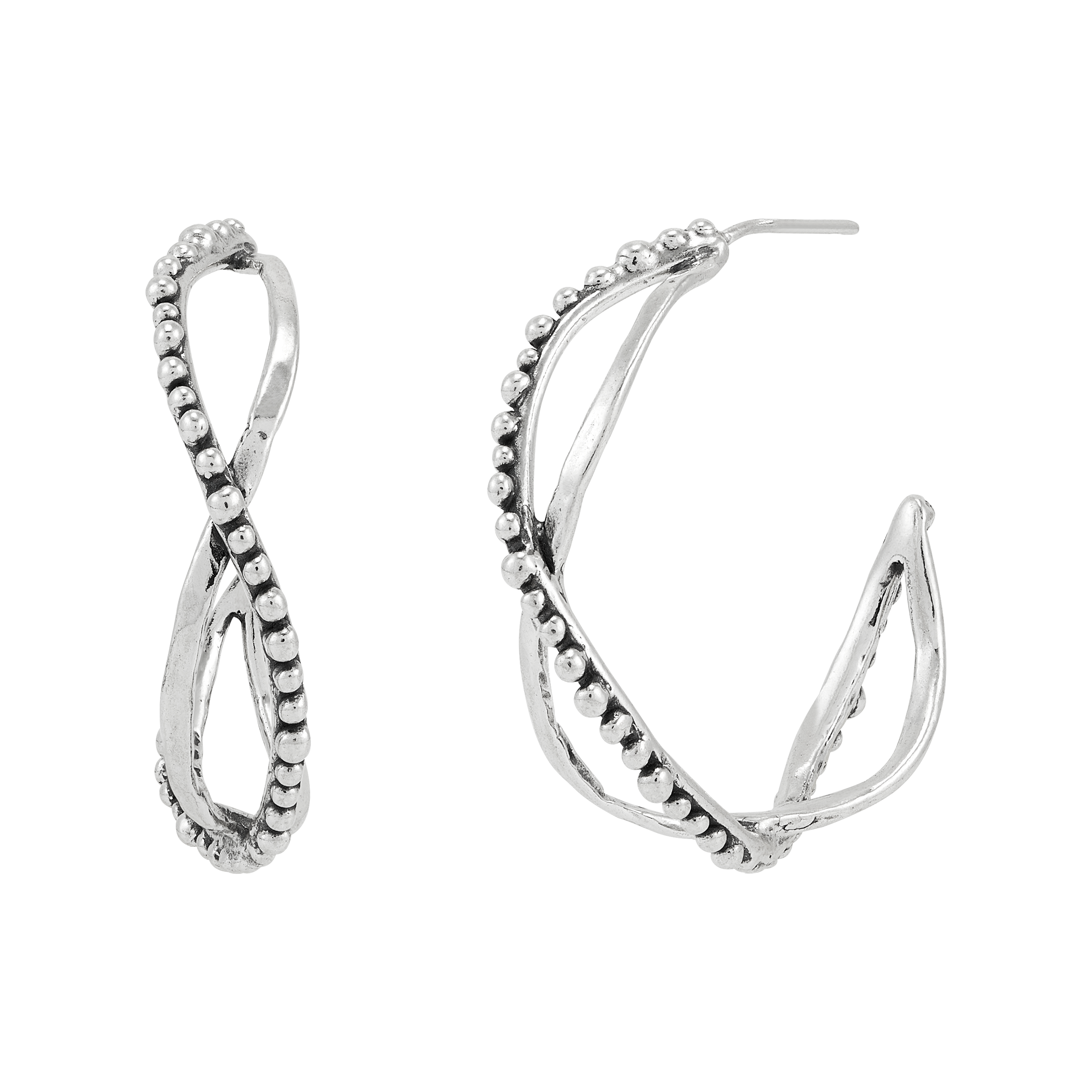 Silpada 'Knitted' Sterling Silver Hoop Earrings | Silpada