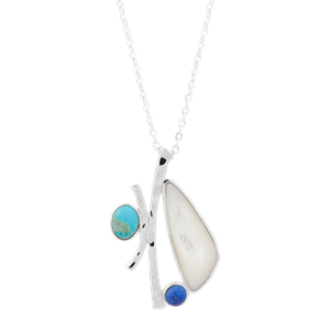Silpada 'Full Attention' Sterling Silver Compressed Turquoise