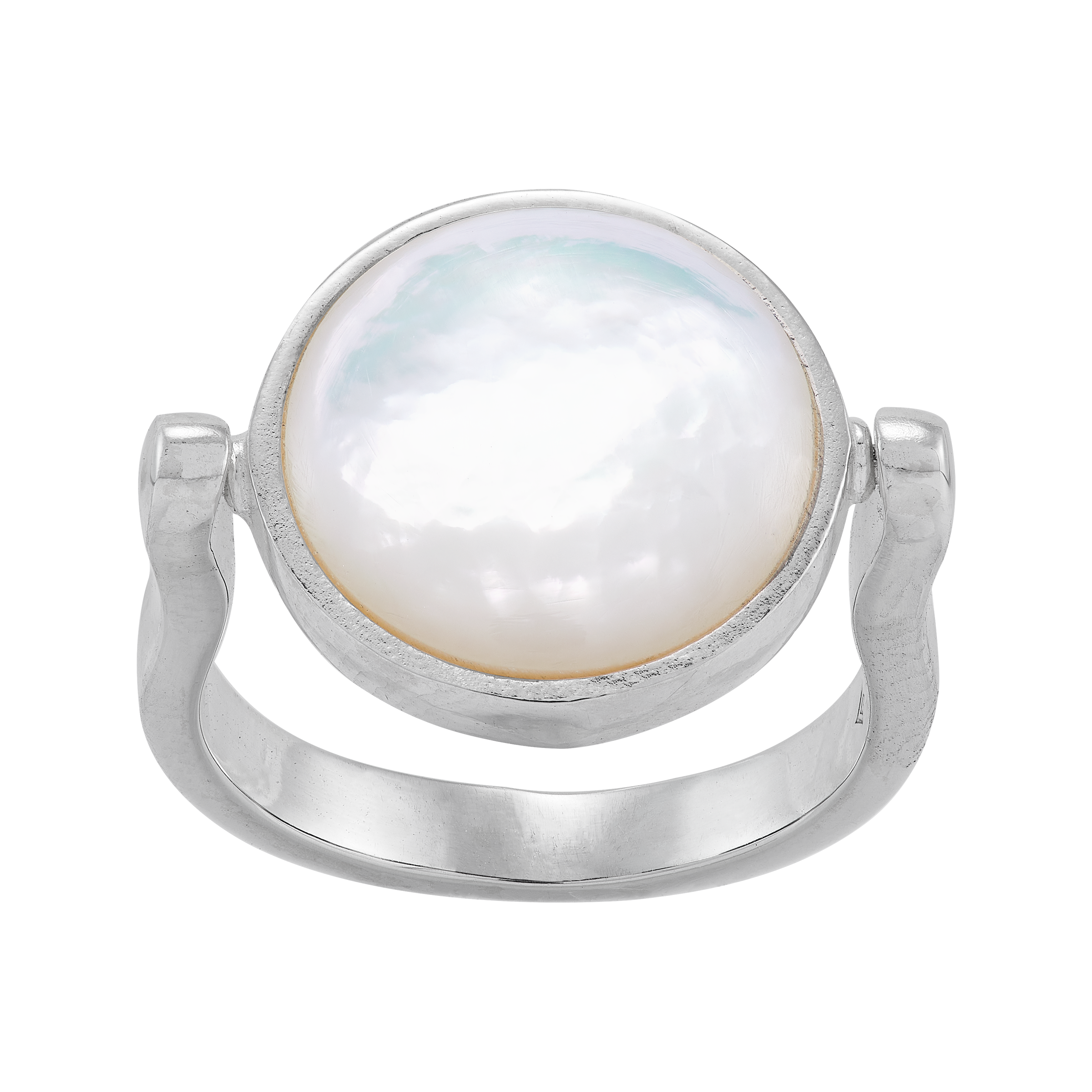 Silpada 'Flip Over’ Sterling Silver Oynx and Mother-of-Pearl Reversible  Ring | Silpada