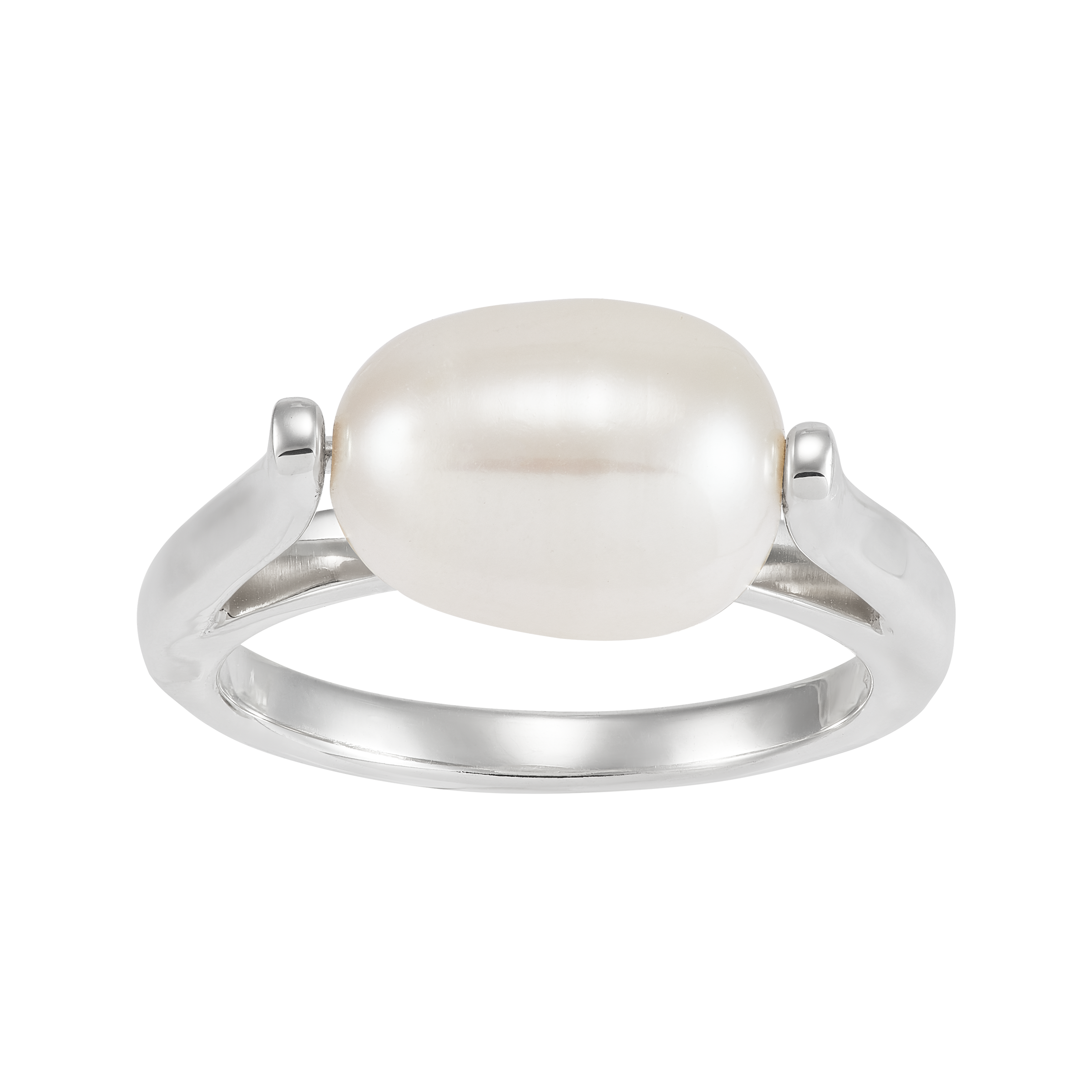 1/50 Ctw Bypass Round Cut Diamond & 7x7MM White Pearl Ring i | Ross Elliott  Jewelers | Terre Haute, IN