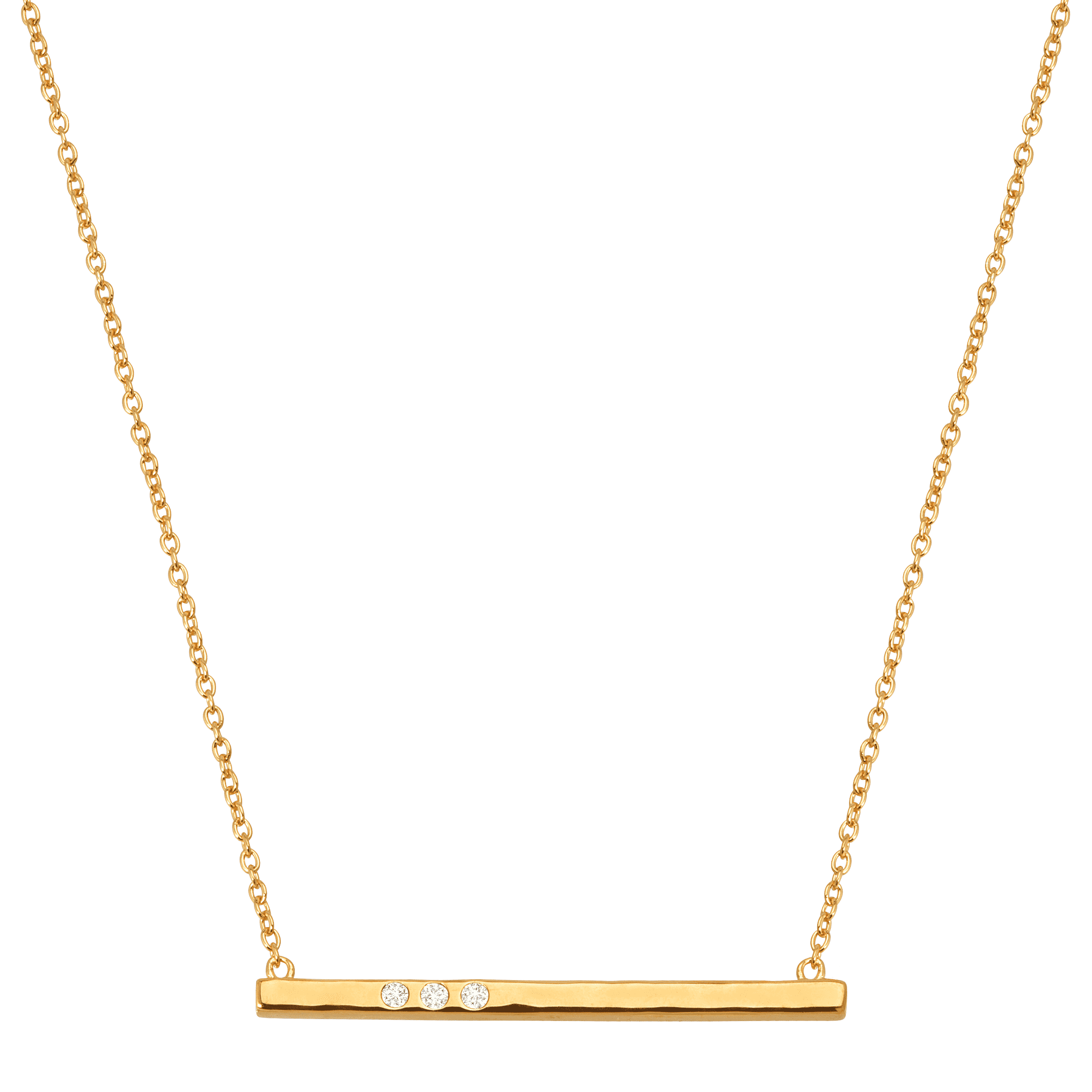 Dotted Line Pendant Necklace, Yellow