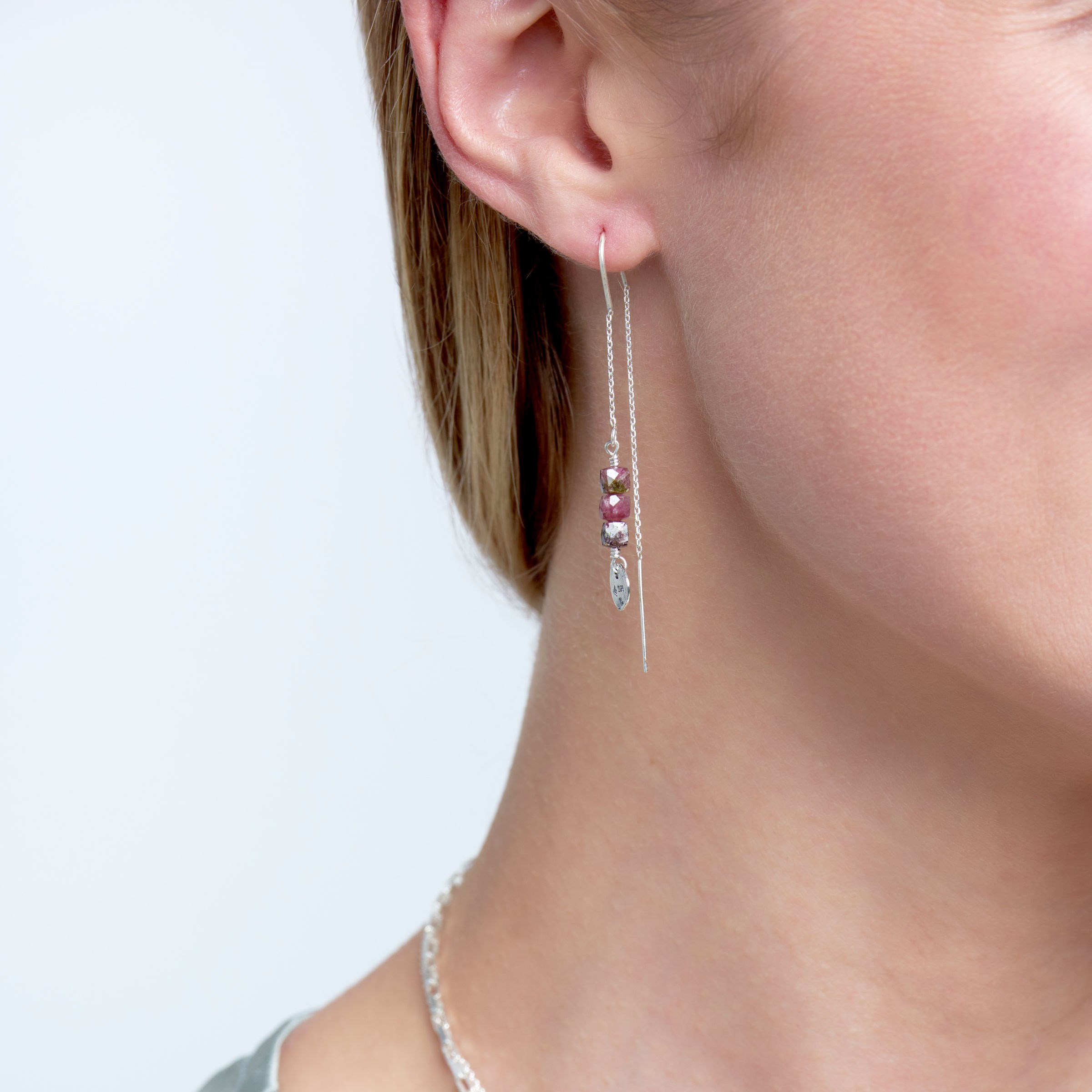 Ruby Threader Earrings