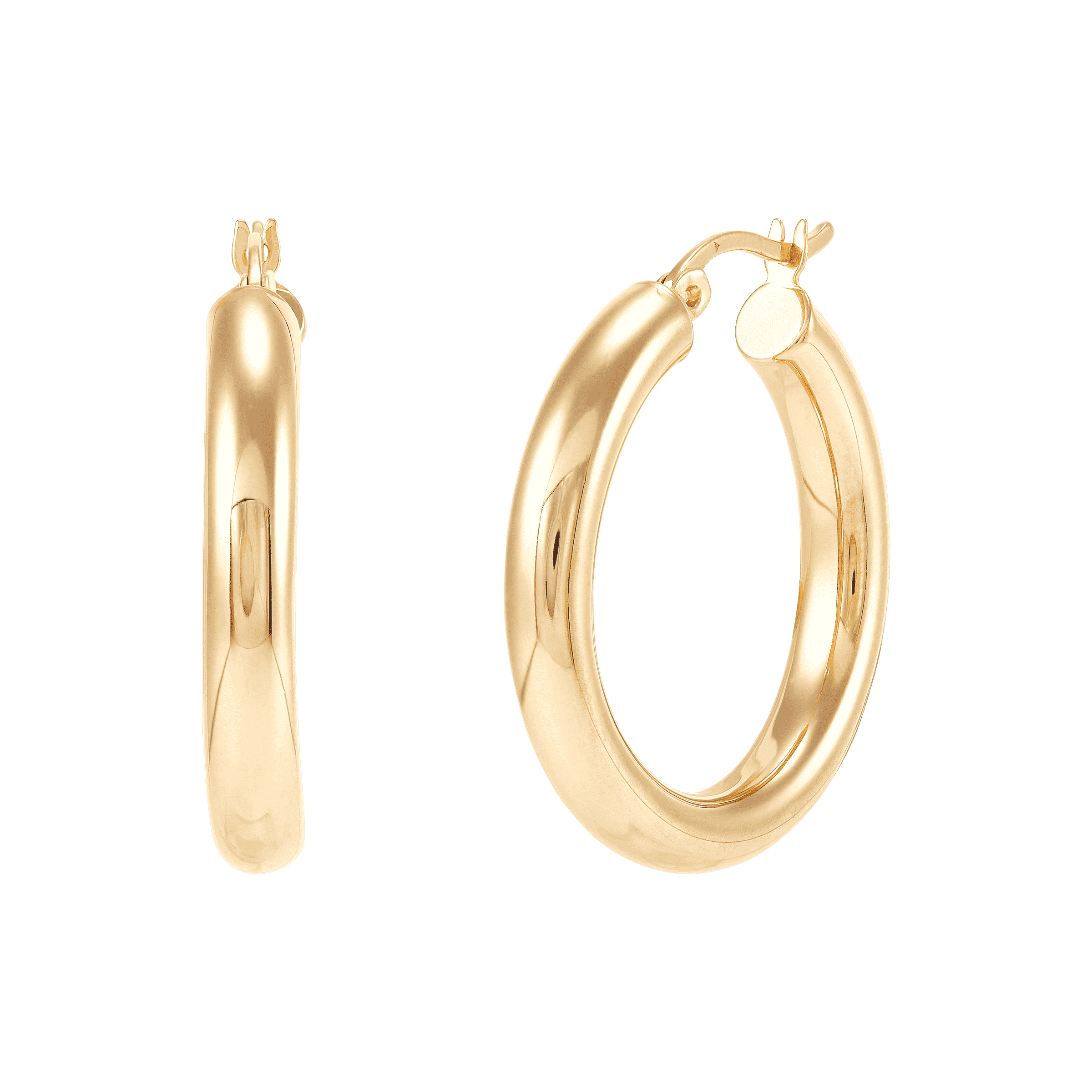 Polished Origins Hoop Earrings, Yellow