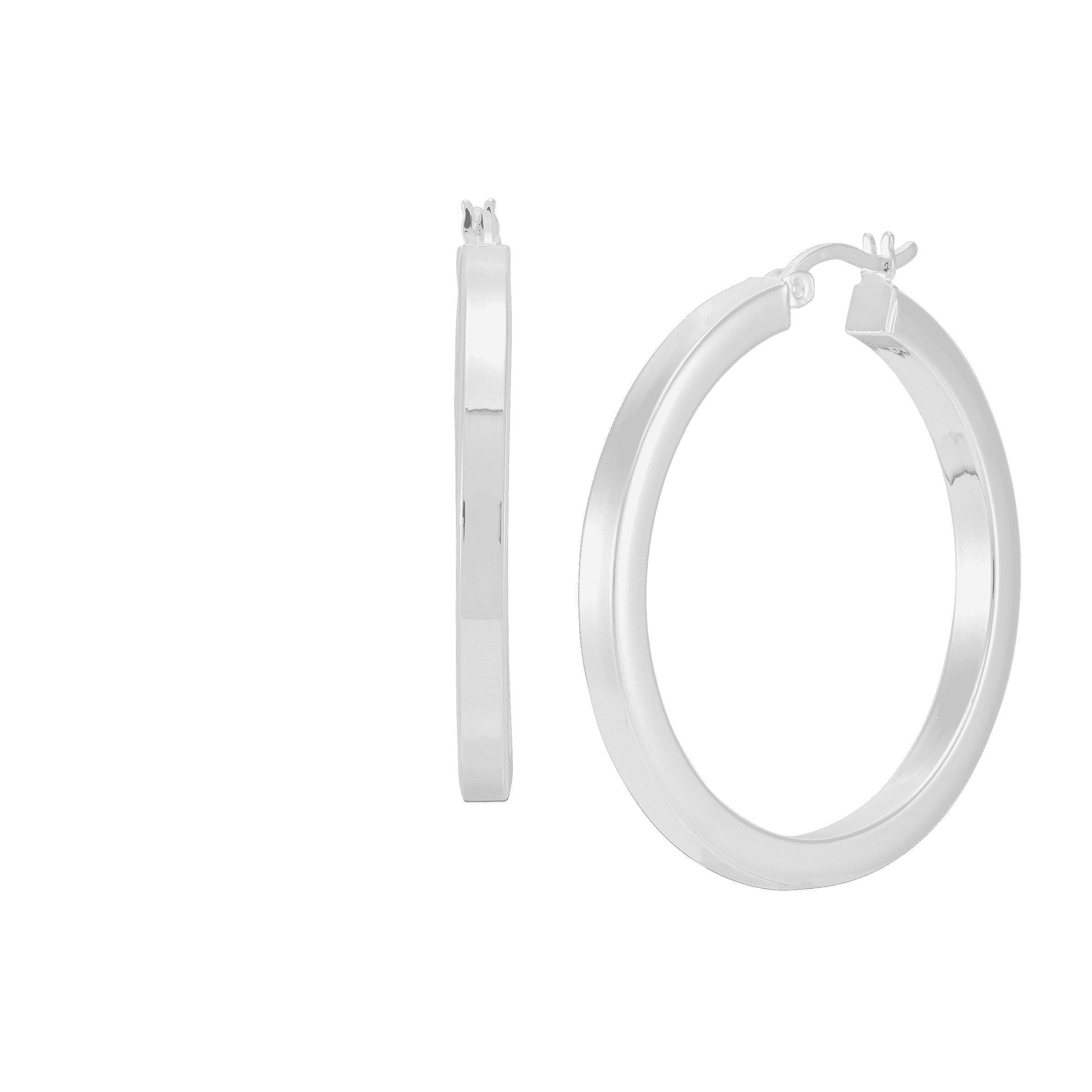 Rise And Shine Hoop Earrings, White