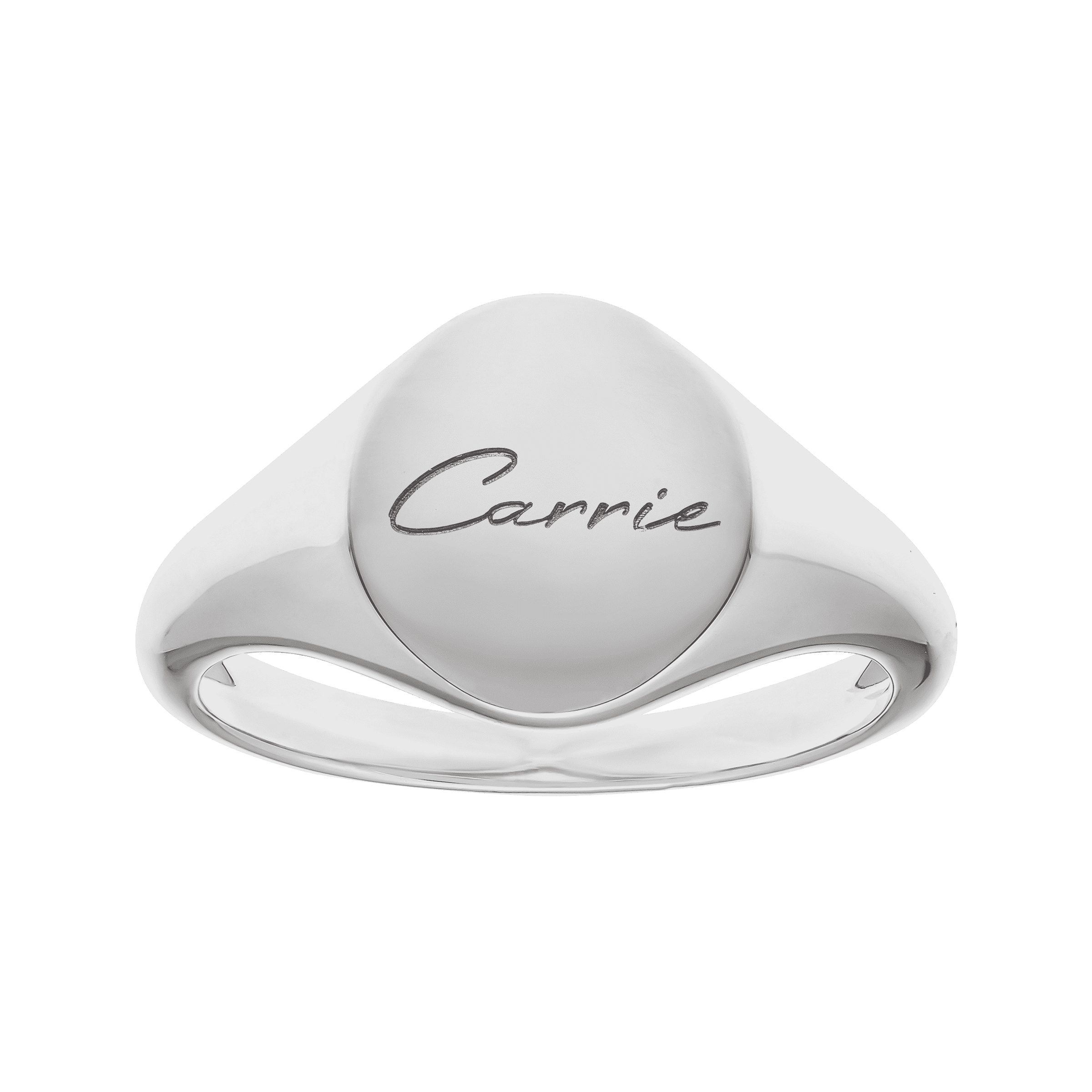 Sentiments Plate Ring, White