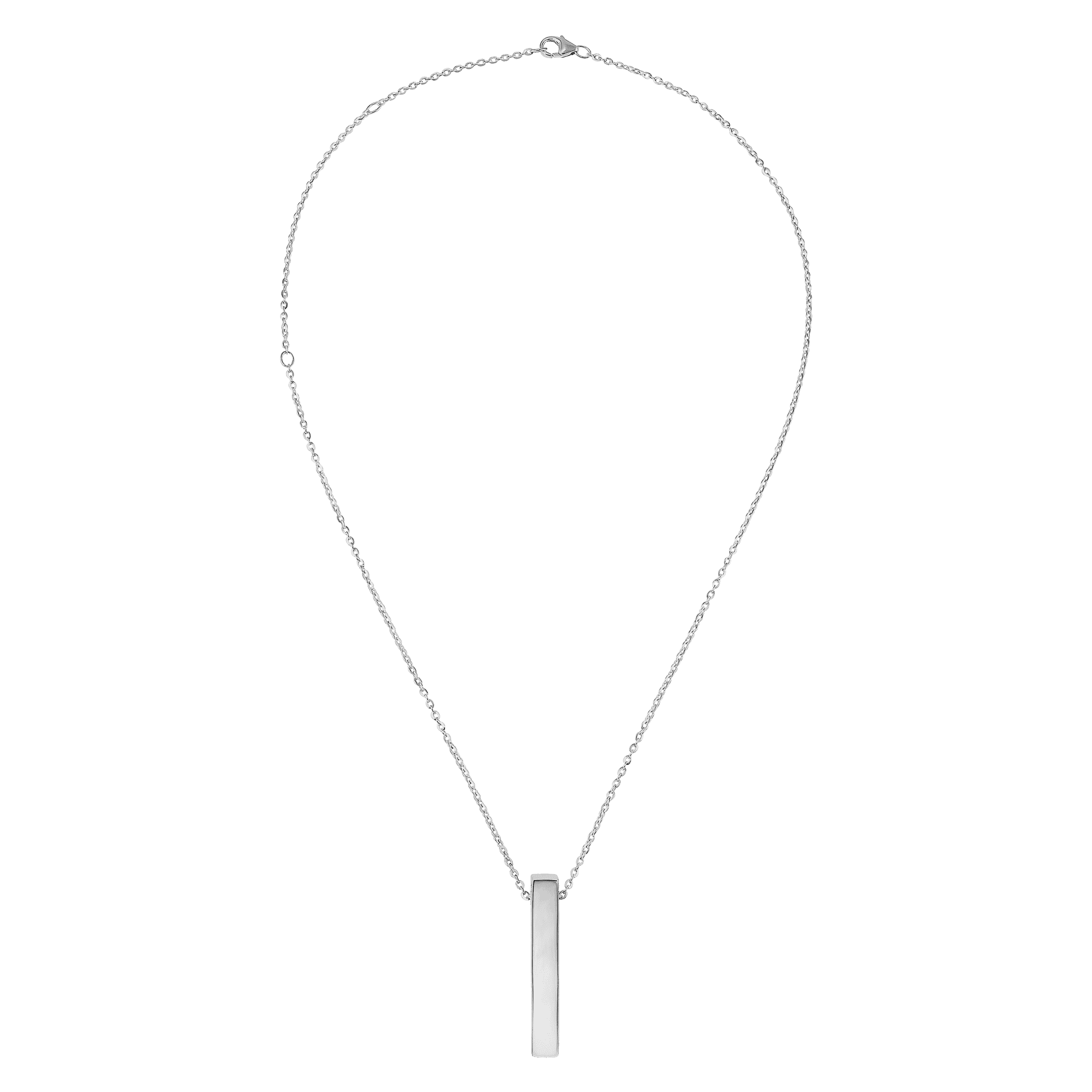 Lowercase Monogram on Belcher Chain Necklace in Silver - FAB Accessories  Inc.