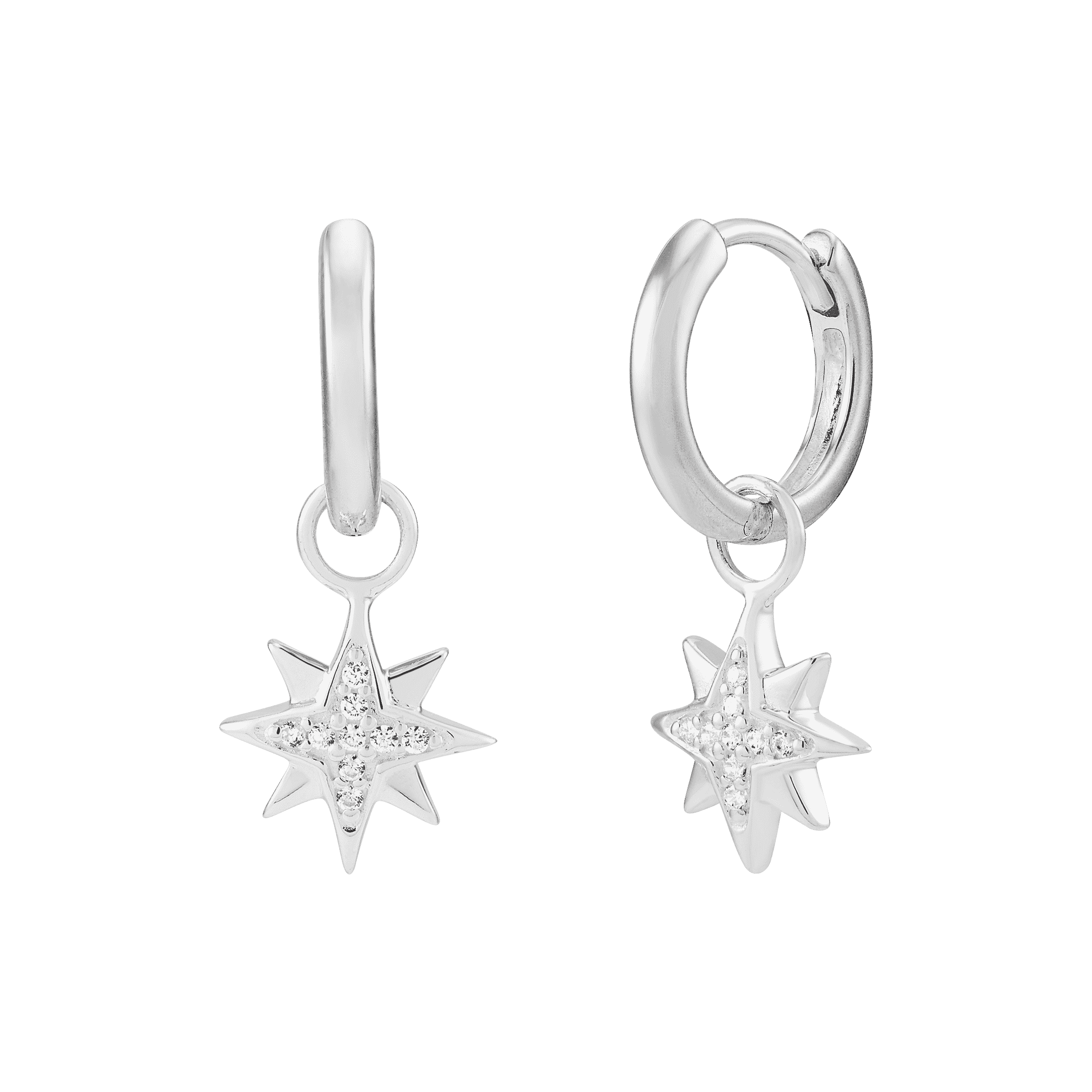 Sparkling Burst Hoop Earrings