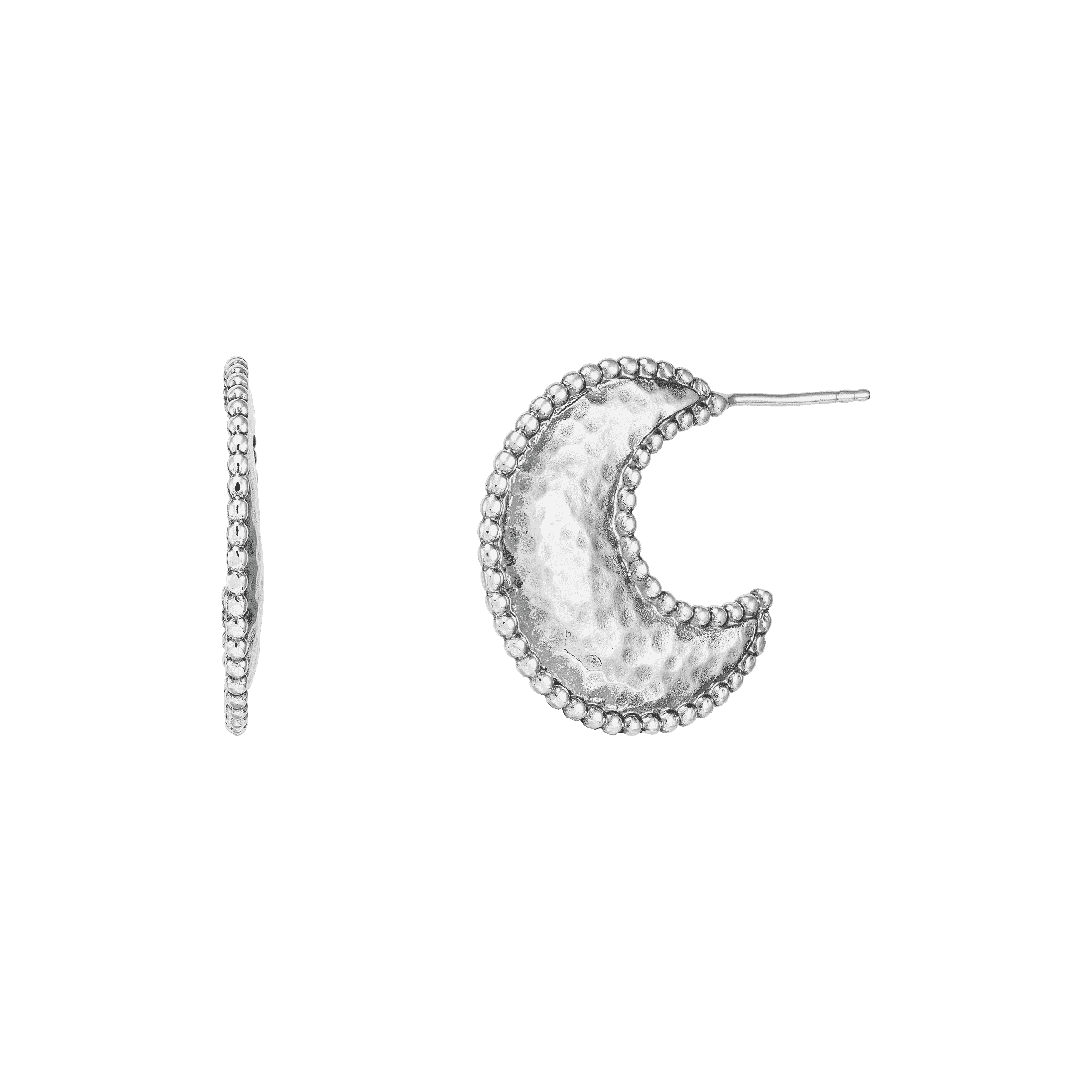 Half Moon Hoop Earrings