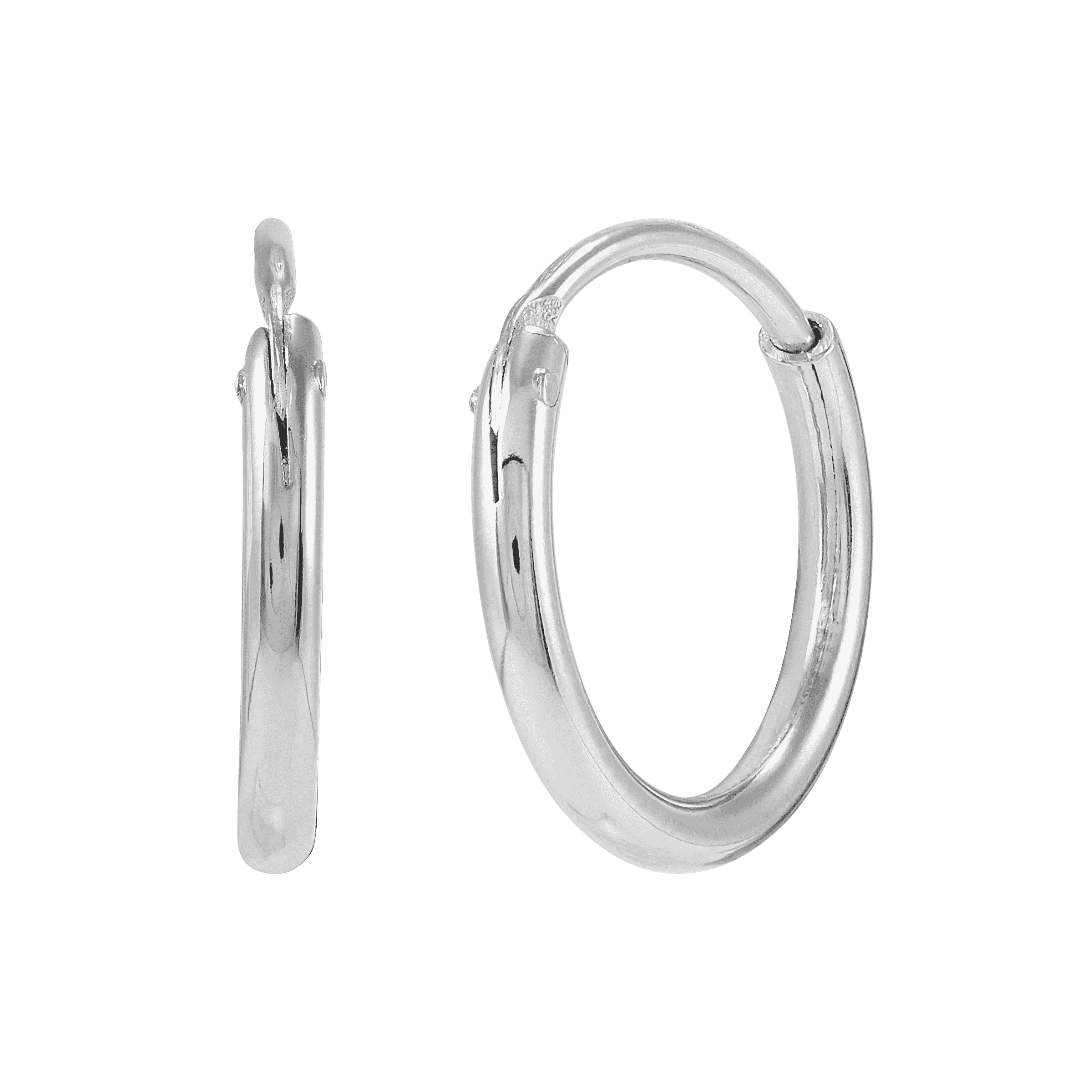 Endless Cycle Hoop Earrings, White