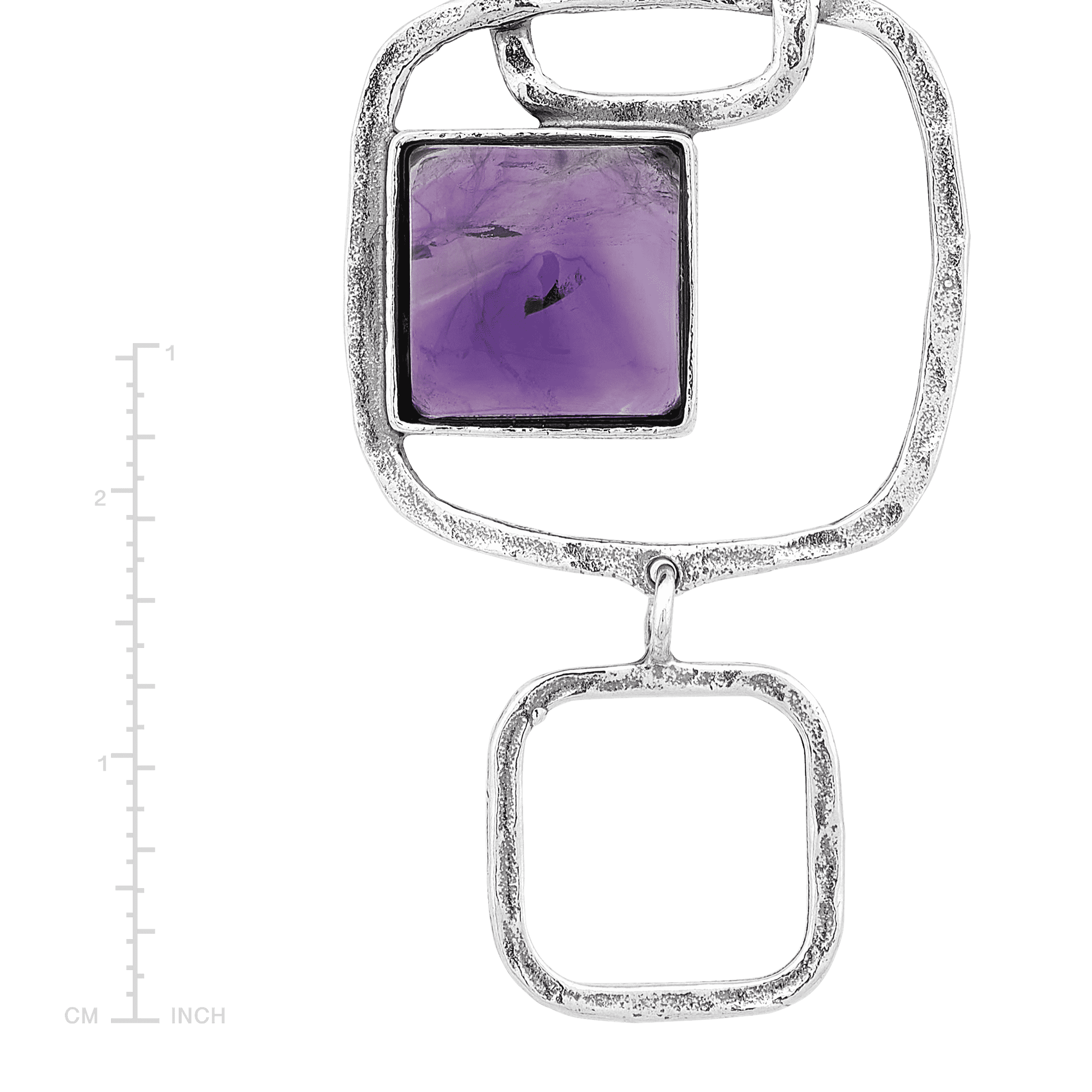 Silpada 'Iconic' Amethyst Pendant Necklace in Sterling Silver, 18 + 2