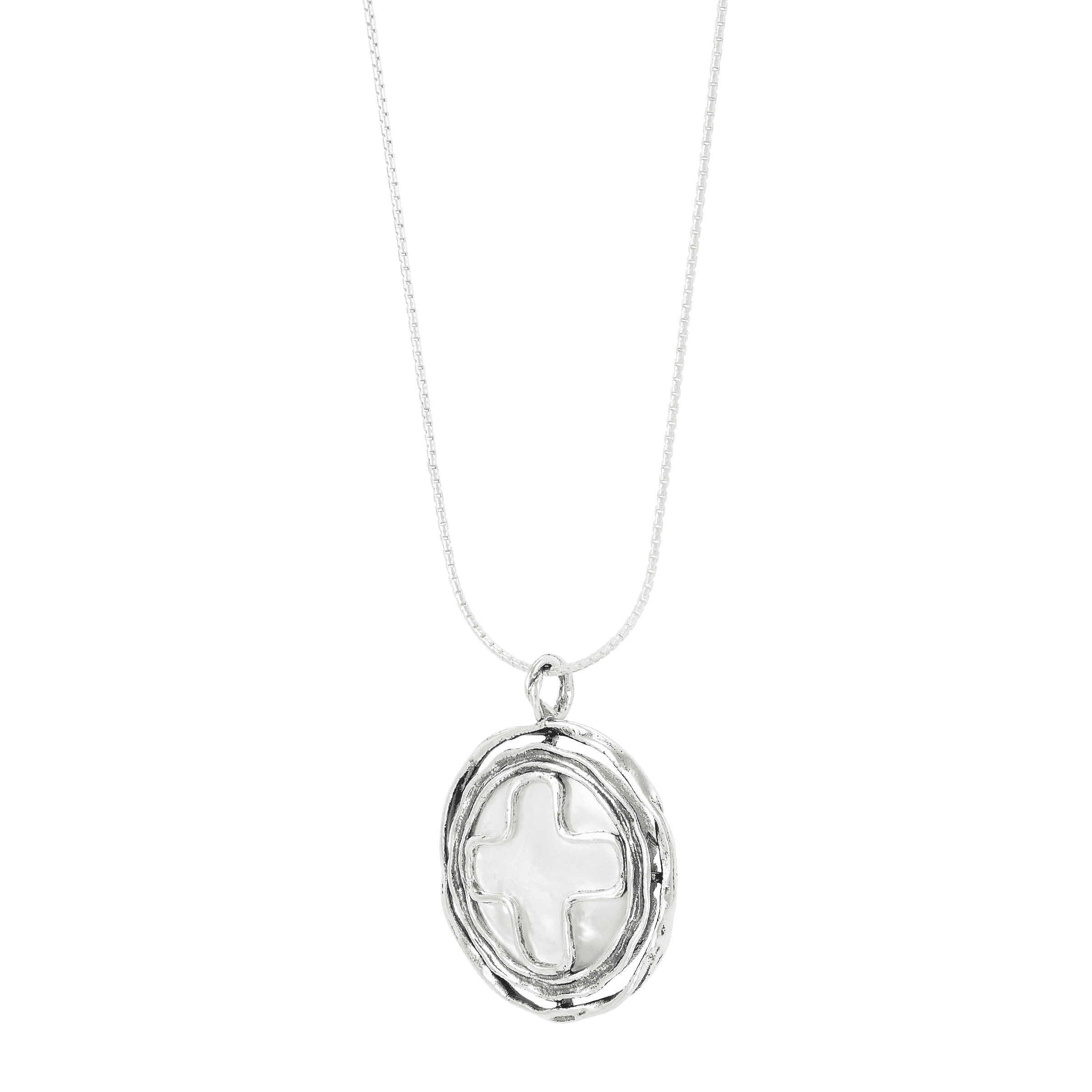 Silpada 'Hidden Meaning' Mother-of-Pearl Necklace in Sterling