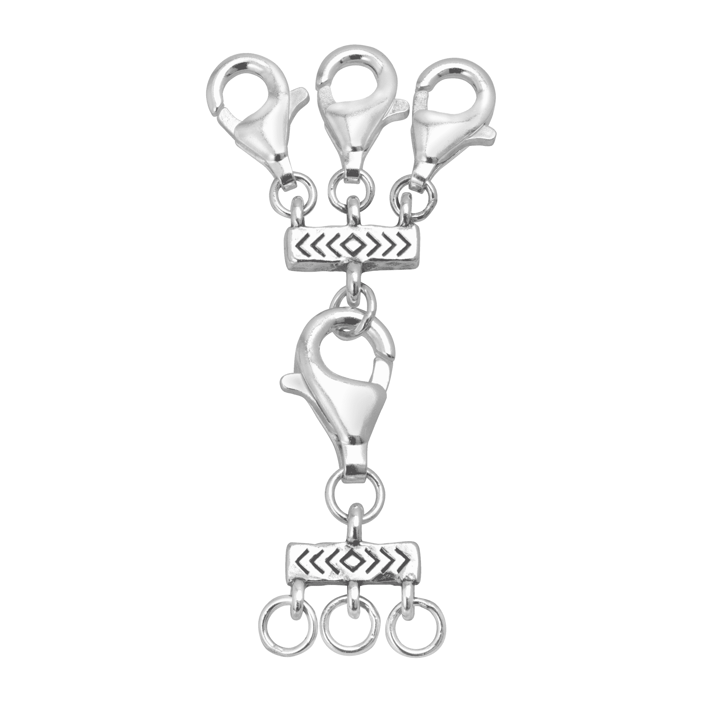  Necklace Separator for Layering Necklace Layering Clasps Silver  Necklace Connectors for Multiple Necklaces（2 PCS）