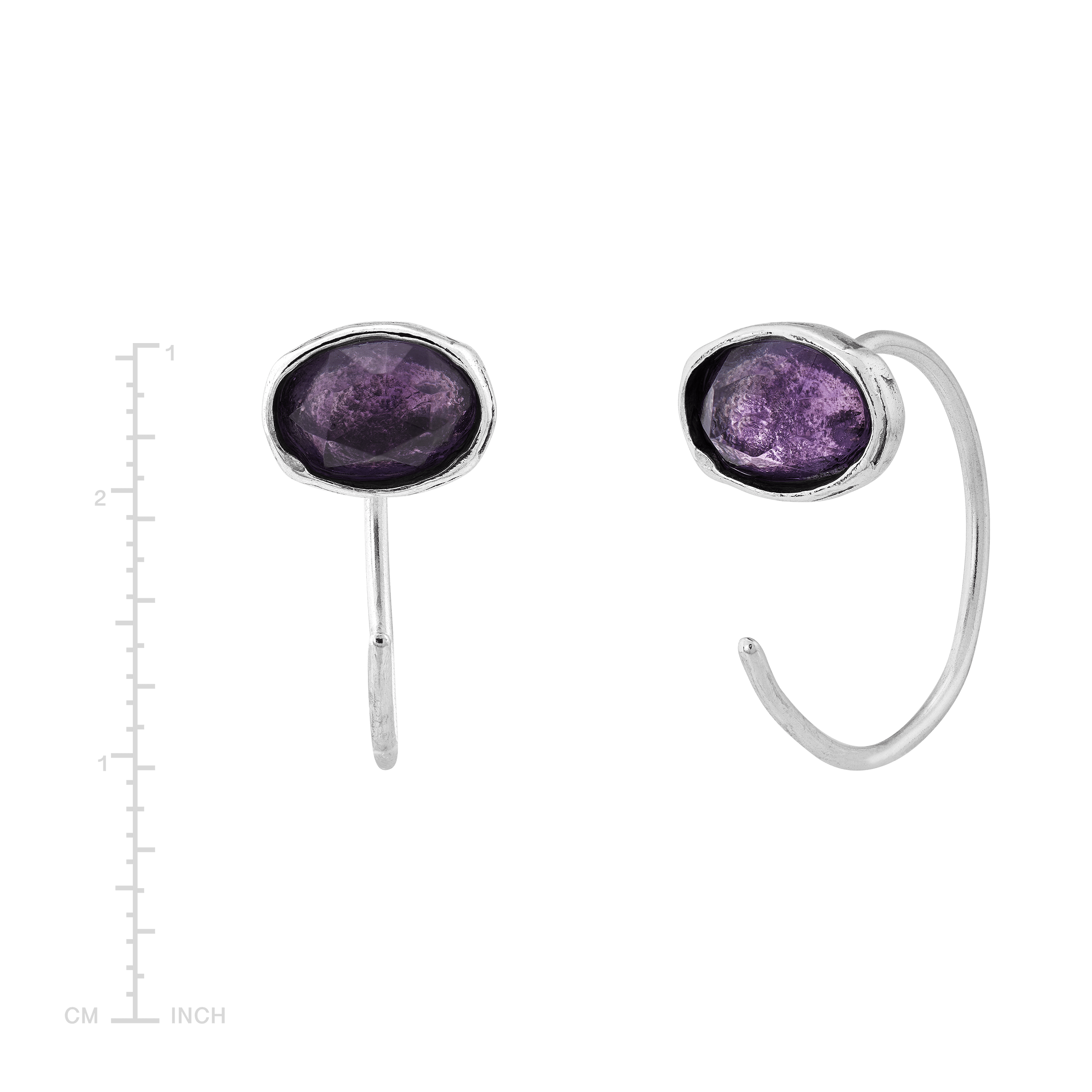 Silpada 'Iconic' Amethyst Drop Earrings in Sterling Silver Purple