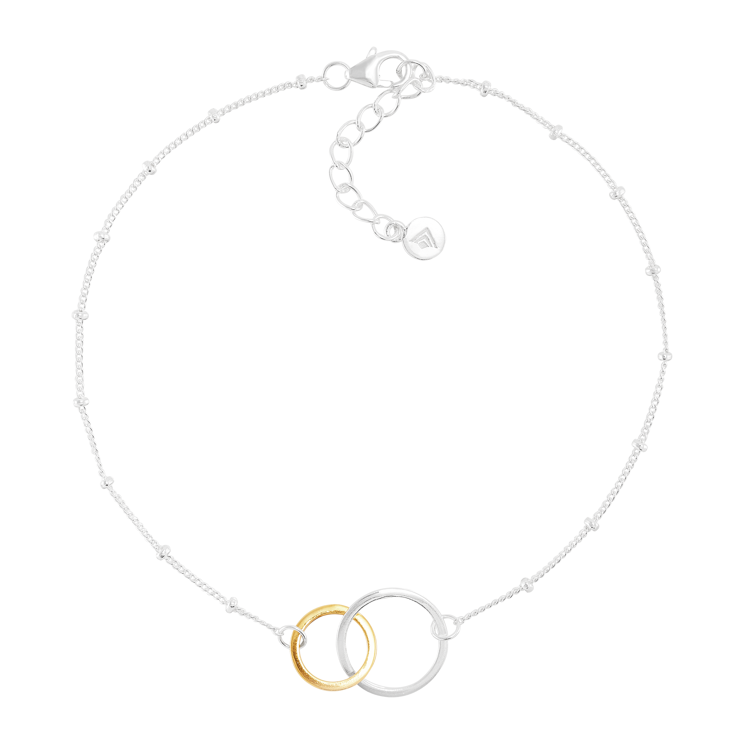 Silpada 'Pagosa' Sterling Silver with 14K Yellow Gold Plating Anklet, 9 ...