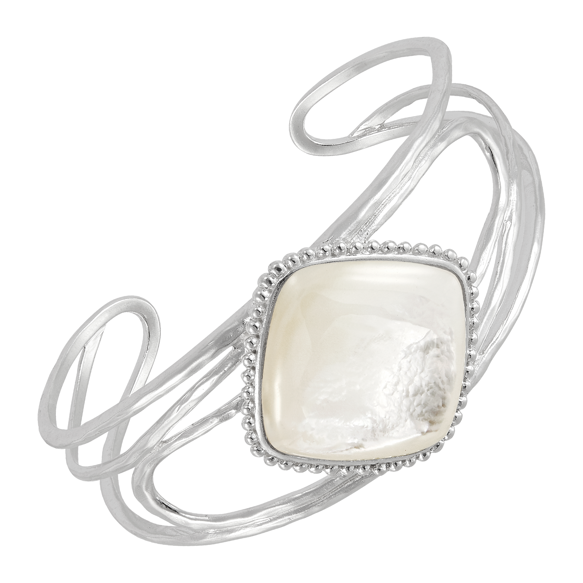 Silpada Sweet Tone Sterling Silver Mother of Pearl Cuff Bracelet