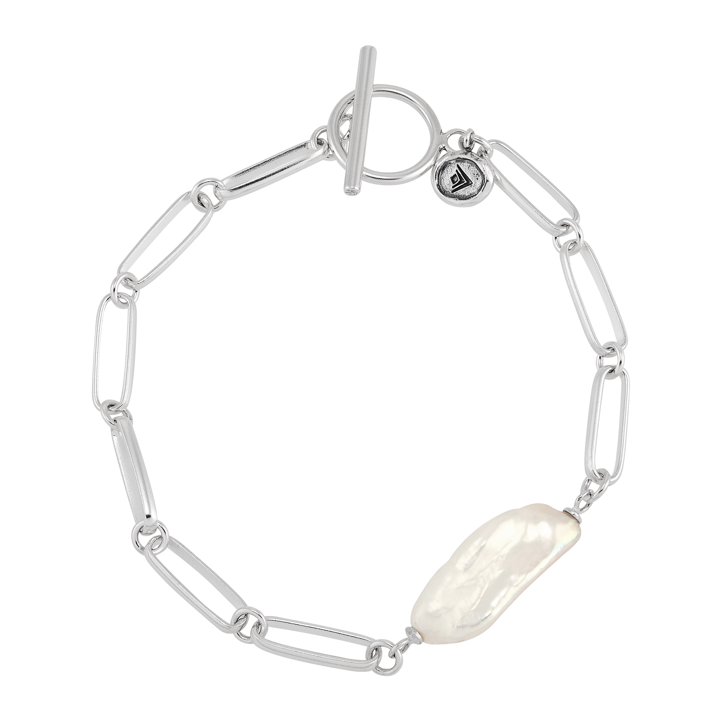 Daily Glory Link Bracelet, White Pearl