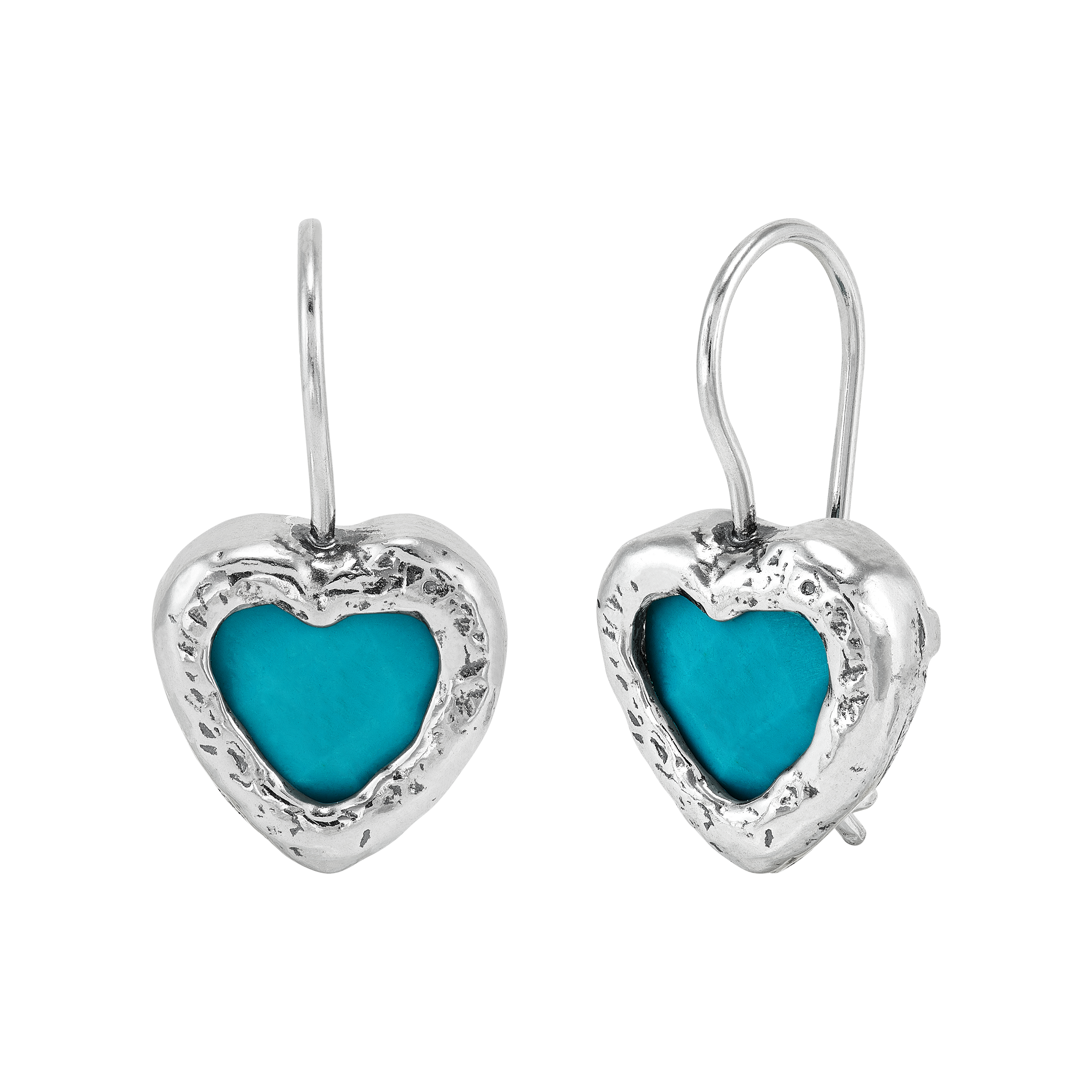 Glistening Heart Drop Earrings