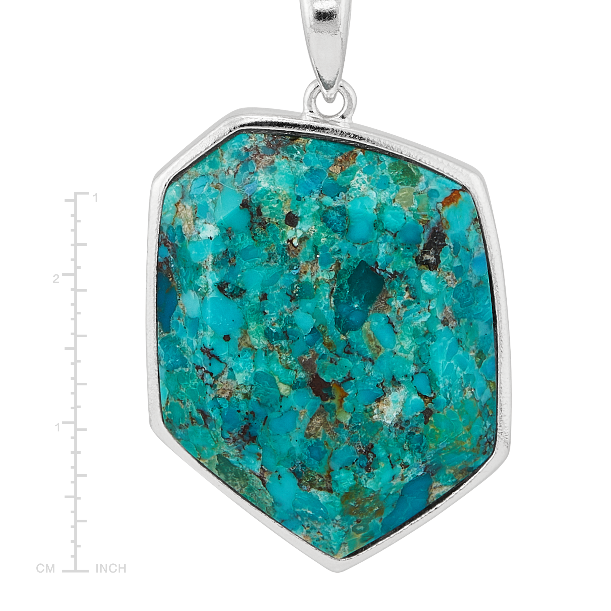 Silpada 'Ocean Eyes' Sterling Silver Compressed Turquoise Pendant
