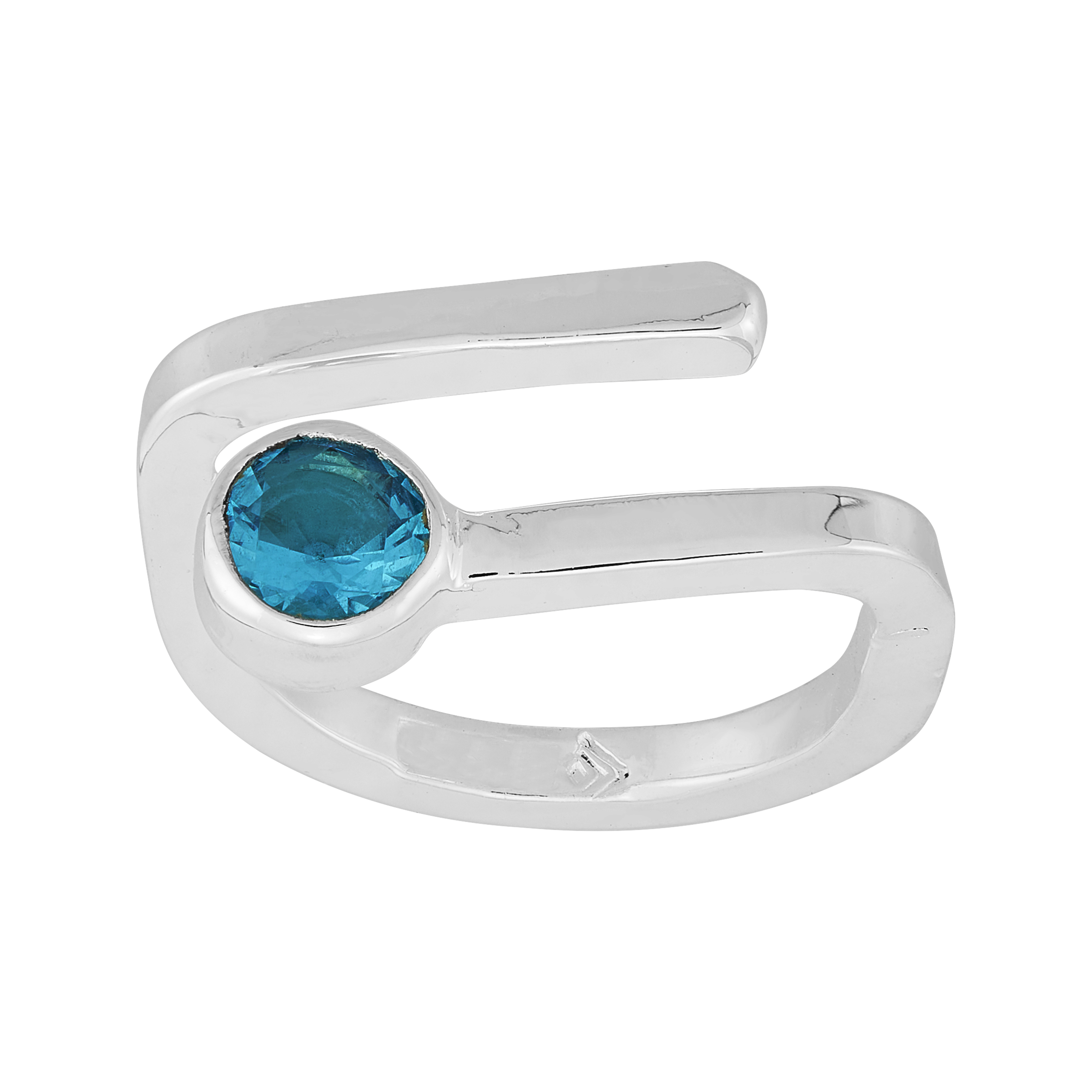 Space Blues Ring, Blue Cubic Zirconia